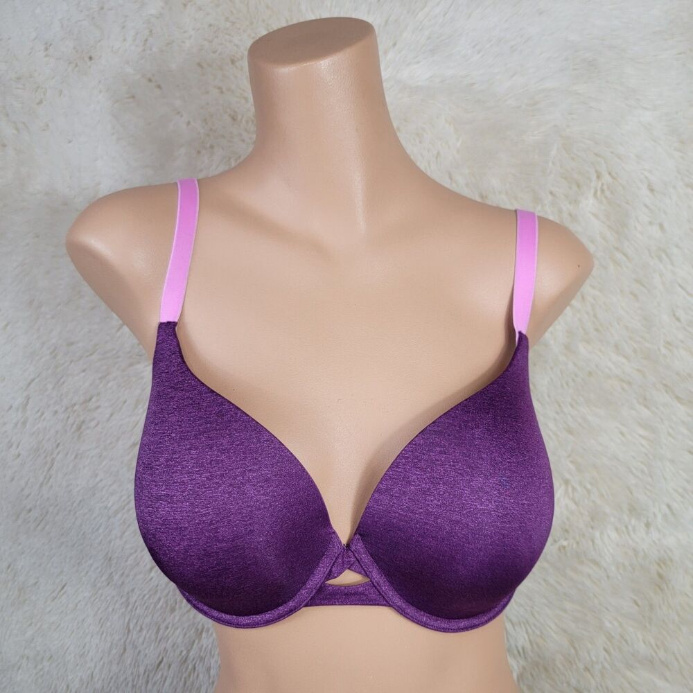 Victoria's Secret Size 36DD Padded Perfect Coverage Bra Wired Purple P
